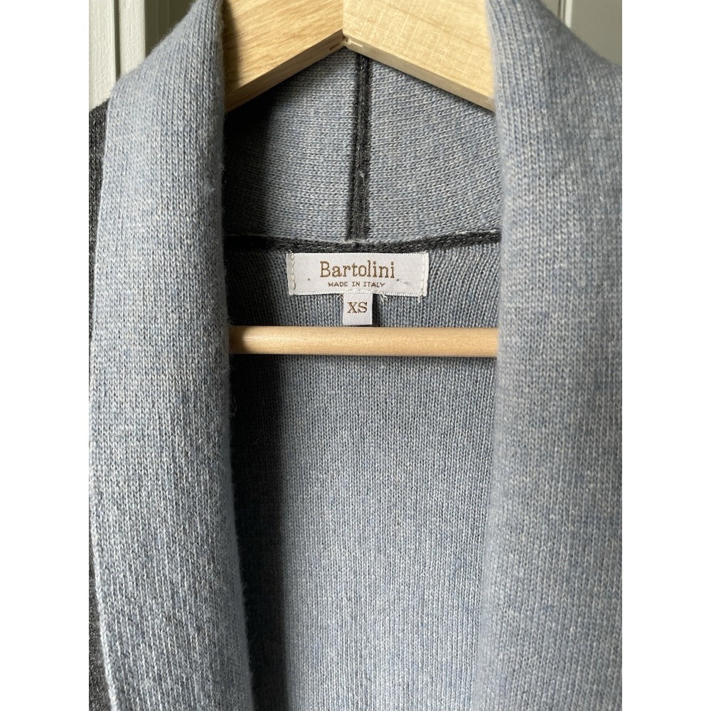 Bartolini Benedetta Cashmere/Wool Sweater Open Front Long Duster Vest XS Italy - Picture 3 of 8